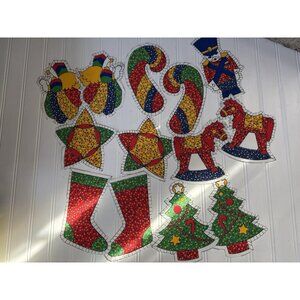 Pre-Cut & Sew Pillow Fabric Patterns Christmas Decor Tree Stocking Candy Cane